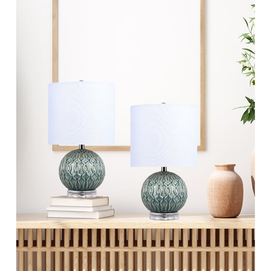 Teal Ceramic Lamp