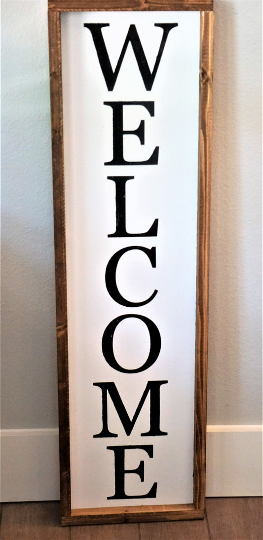 Welcome Wood Sign
